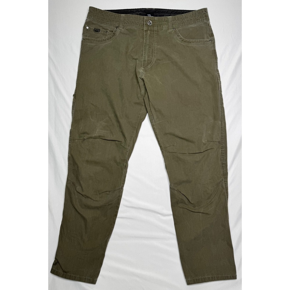 Kuhl Revolvr Mens 38x32 Olive‎ Green Uberkuhl Stretch Hiking Outdoor Pants